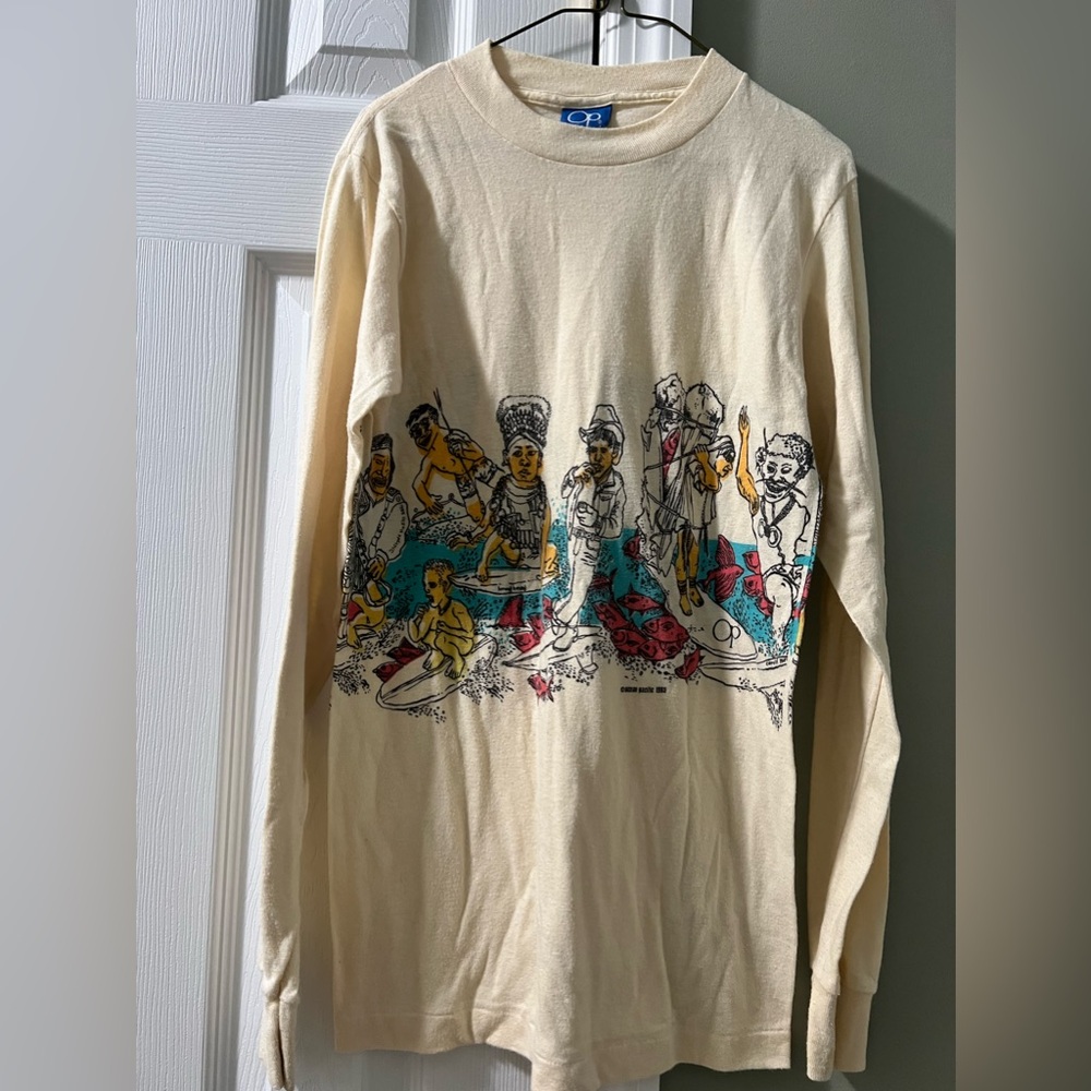 Vintage Ocean Pacific Wrap Around Surf Shirt Awesome 1985?Size XL - kids